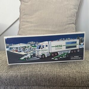 Hess collectible Gasoline Toy Truck and Race Cars